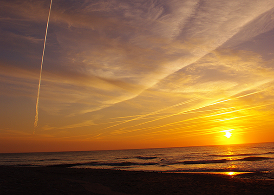 Colored sunset